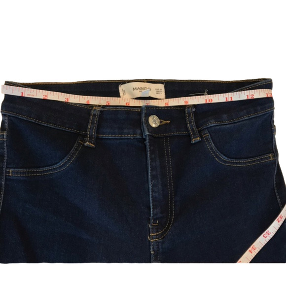 Mango Jane Straight Leg Skinny Dark Wash Jeans size 4 - Picture 7 of 13